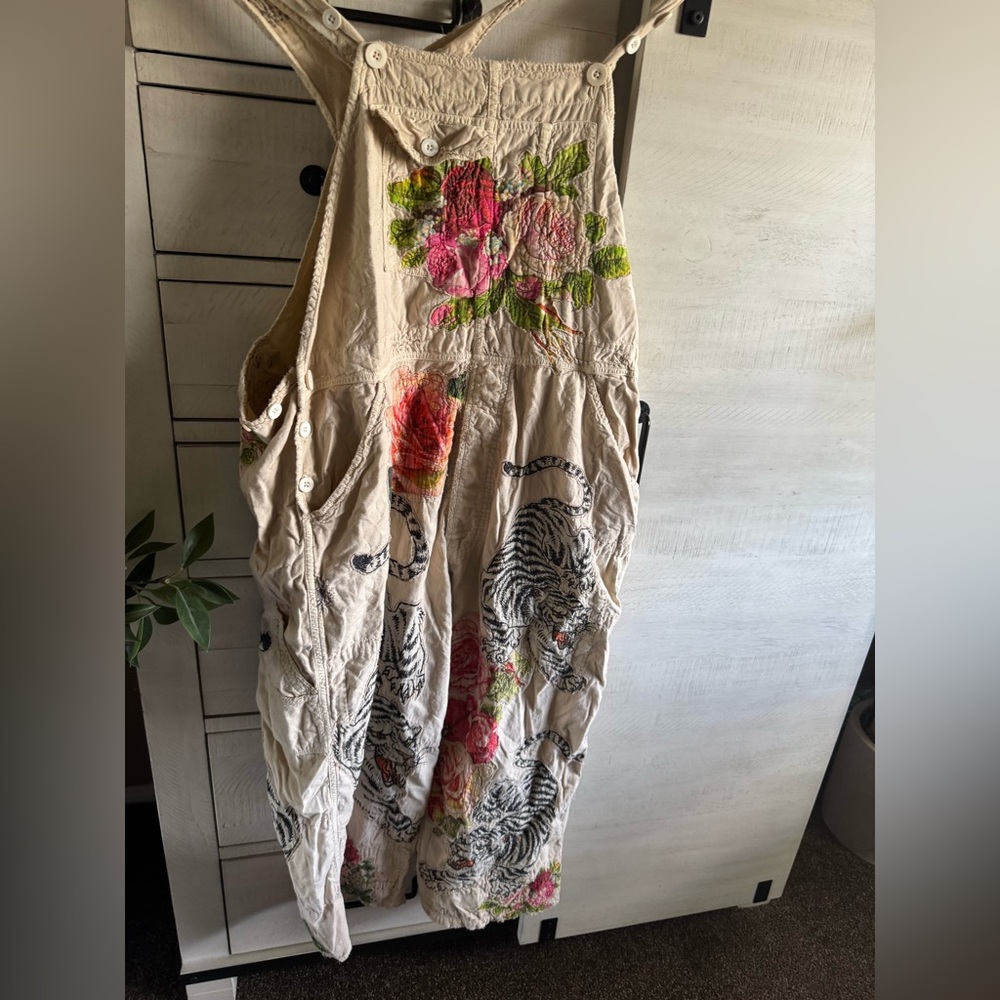 Magnolia Pearl Floral and Zebra Jumpsuit - Cream and Pink